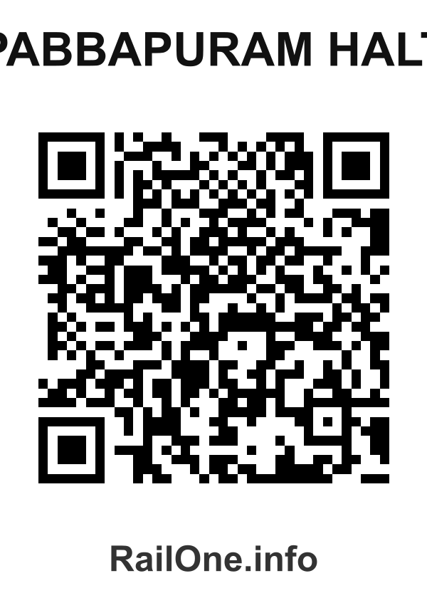 RailOne QR Code for Pabbapuram Halt station