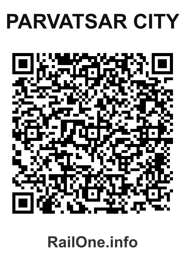 RailOne QR Code for Parvatsar City station
