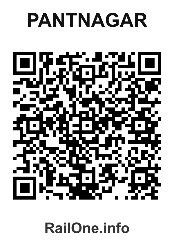 RailOne QR Code for Pantnagar station
