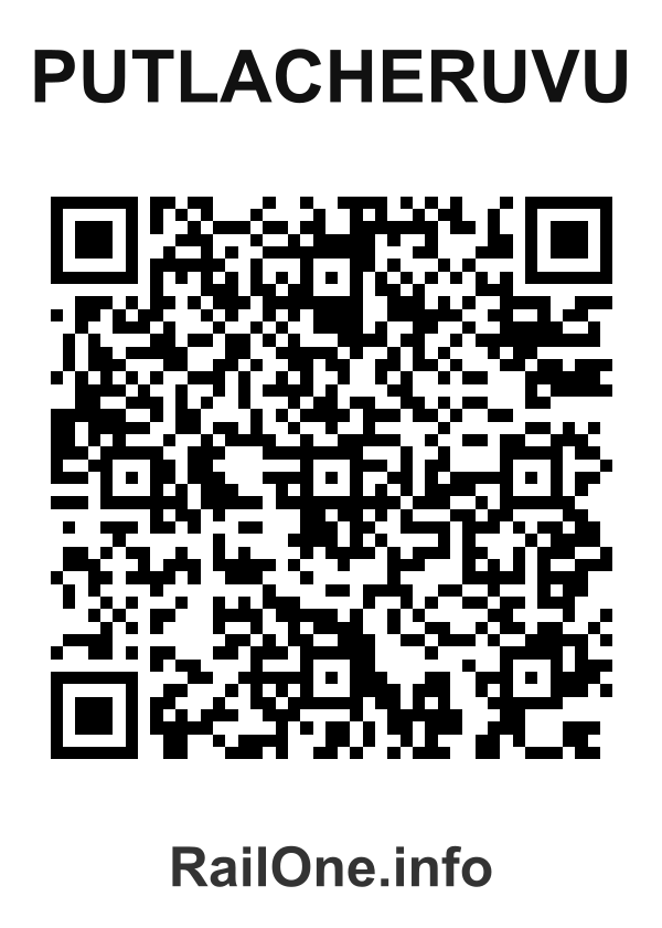 RailOne QR Code for Putlacheruvu station