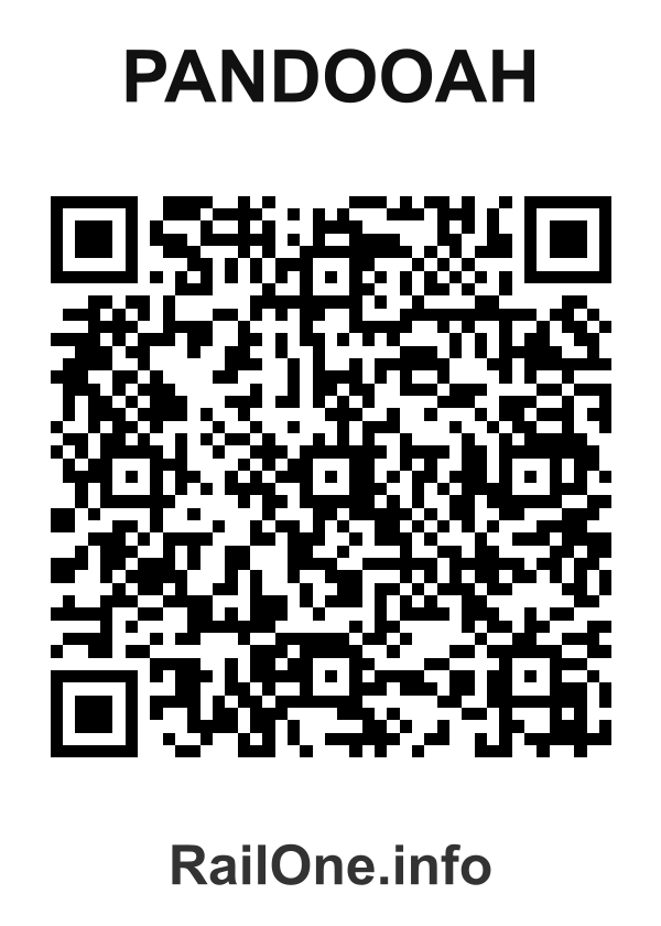 RailOne QR Code for Pandooah station