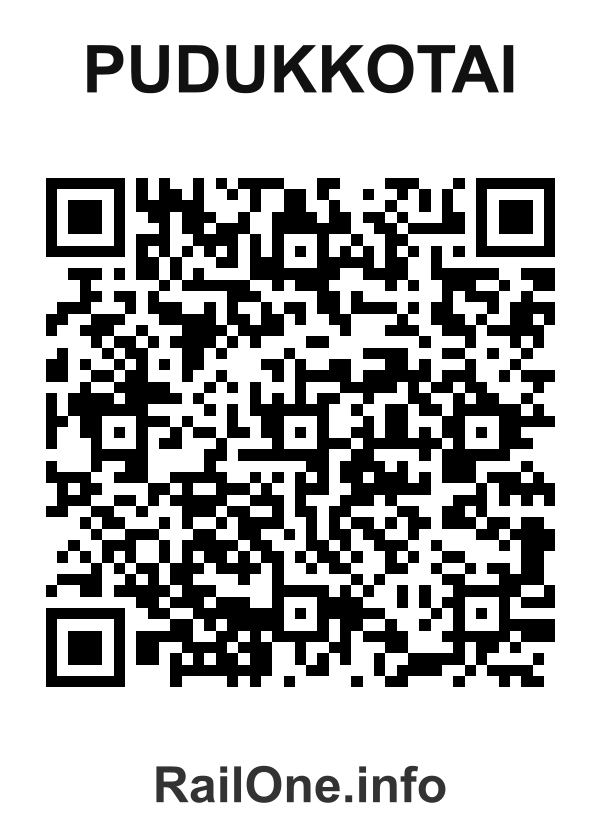 RailOne QR Code for Pudukkotai station