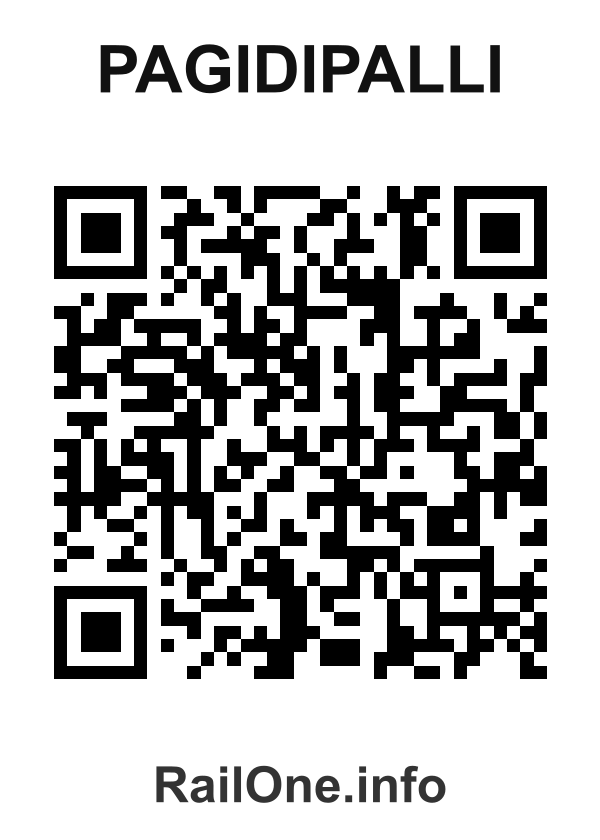 RailOne QR Code for Pagidipalli station