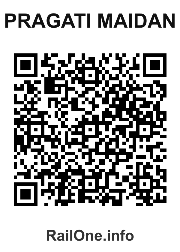RailOne QR Code for Pragati Maidan station
