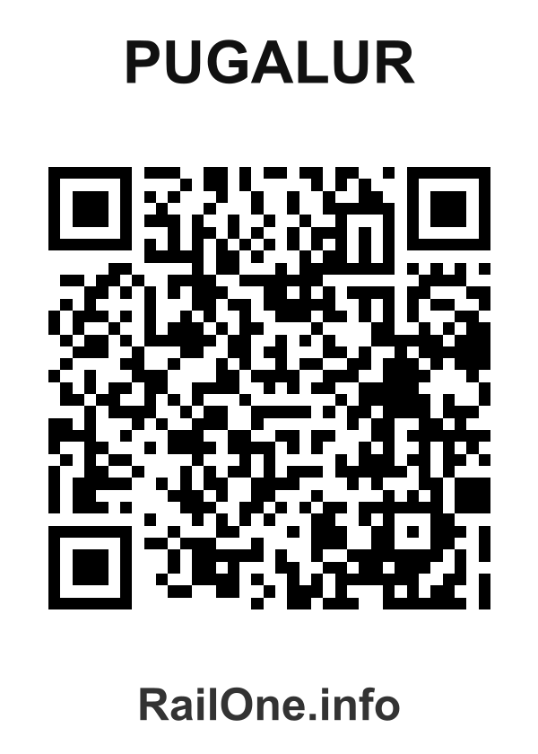 RailOne QR Code for Pugalur station