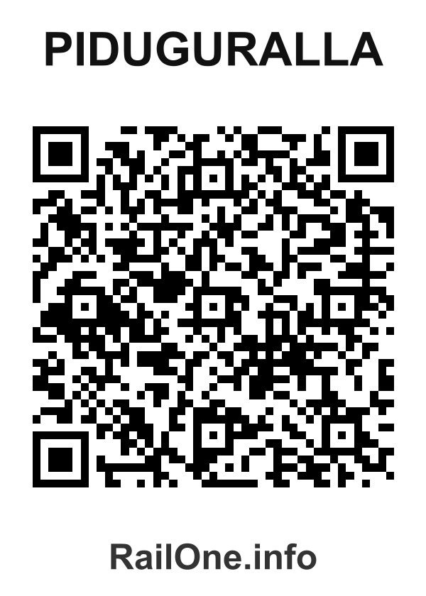 RailOne QR Code for Piduguralla station