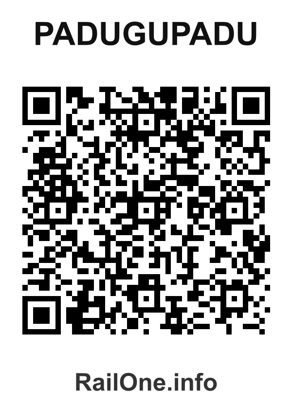 RailOne QR Code for Padugupadu station