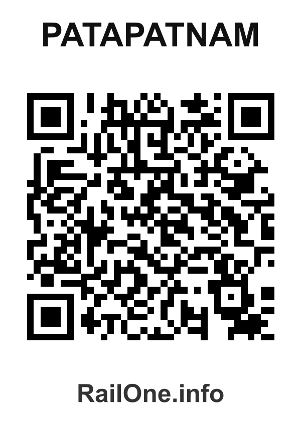 RailOne QR Code for Patapatnam station