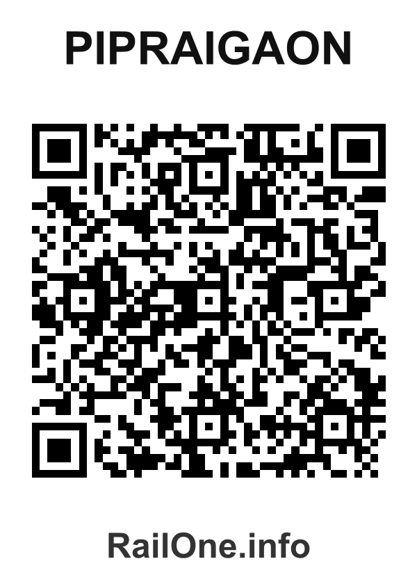 RailOne QR Code for Pipraigaon station