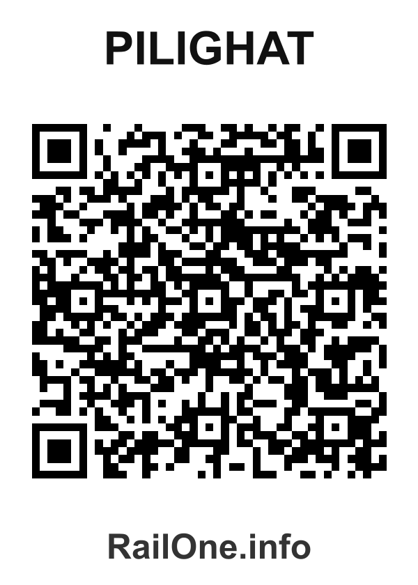 RailOne QR Code for Pilighat station
