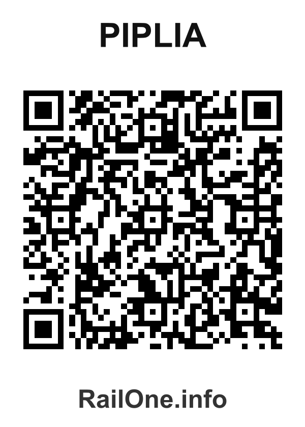 RailOne QR Code for Piplia station