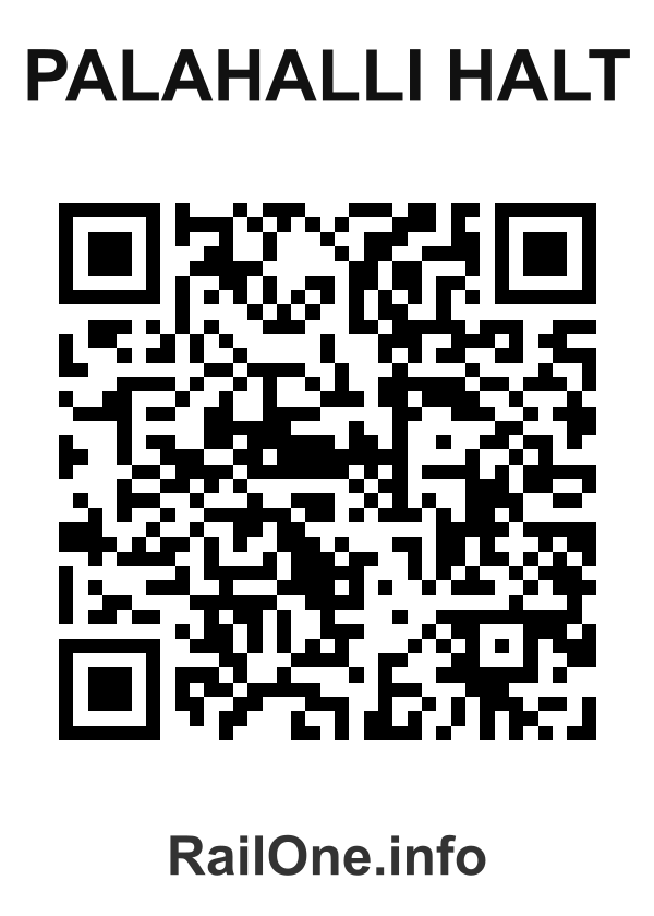 RailOne QR Code for Palahalli Halt station