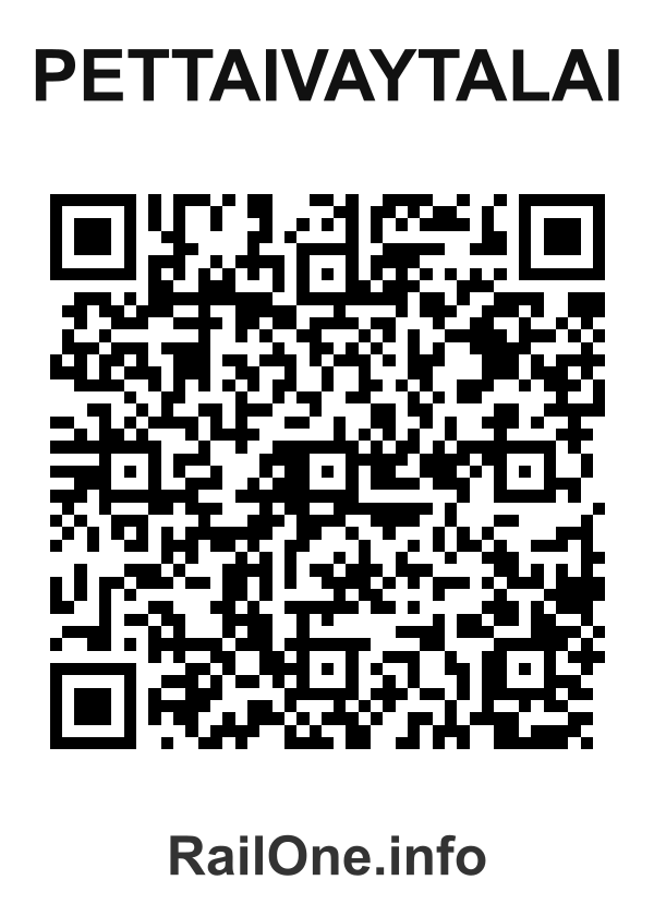 RailOne QR Code for Pettaivaytalai station