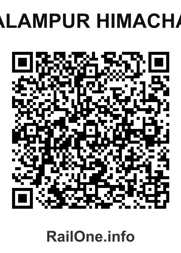 RailOne QR Code for Palampur Himachal station