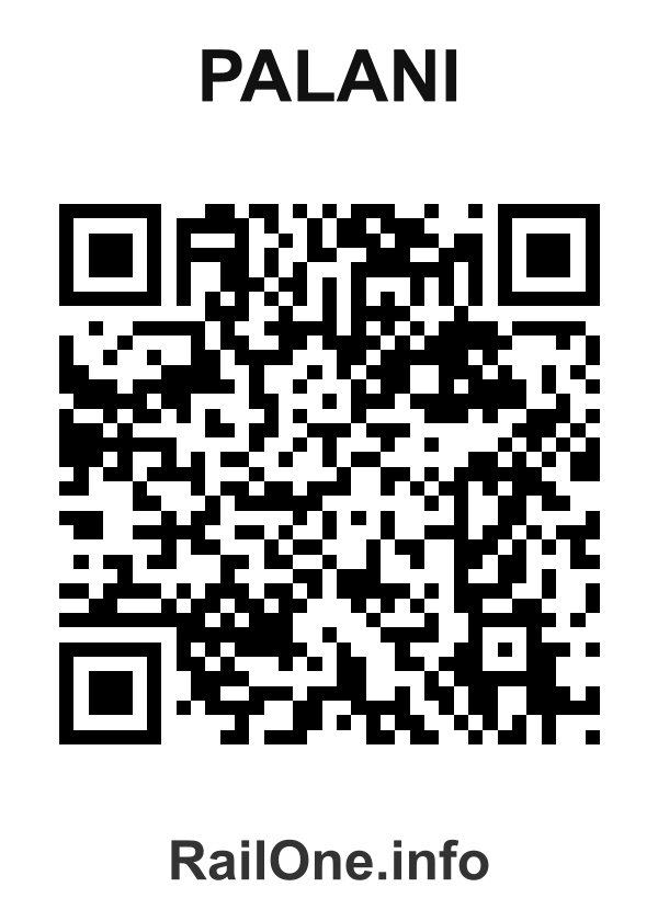 RailOne QR Code for Palani station