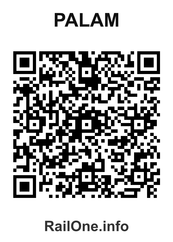 RailOne QR Code for Palam station