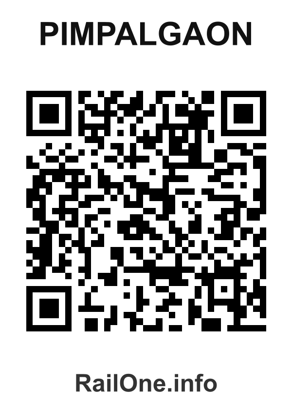 RailOne QR Code for Pimpalgaon station