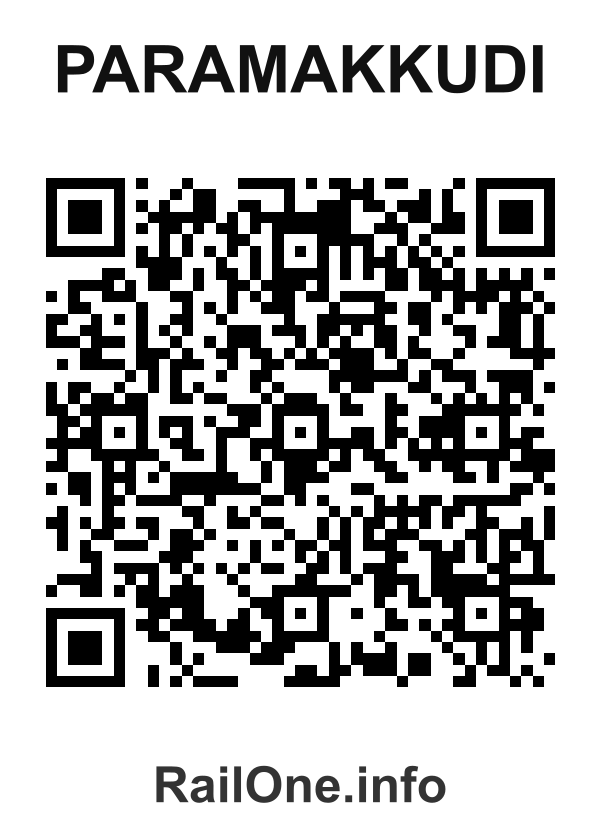 RailOne QR Code for Paramakkudi station
