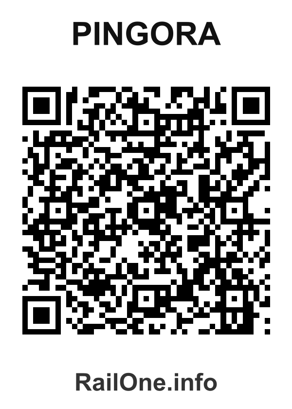 RailOne QR Code for Pingora station