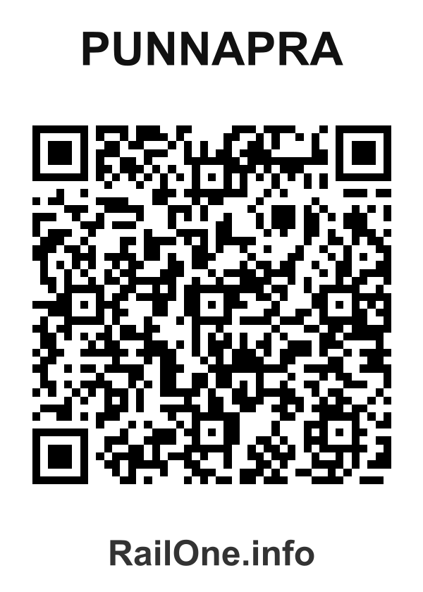 RailOne QR Code for Punnapra station
