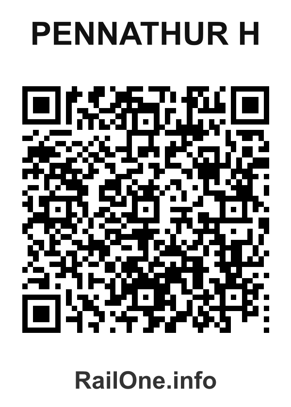 RailOne QR Code for Pennathur H station