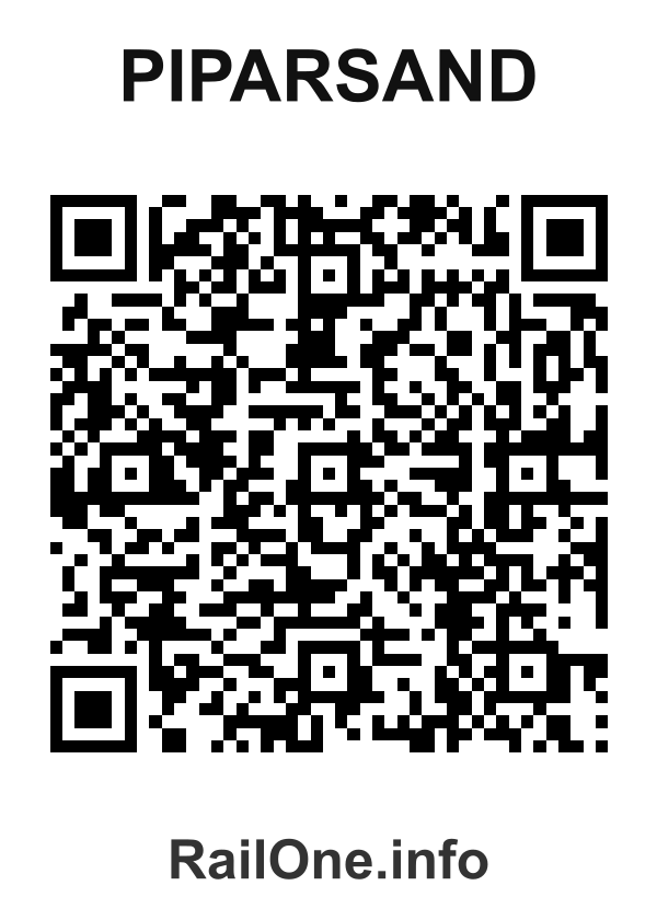 RailOne QR Code for Piparsand station