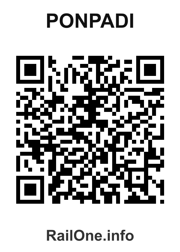 RailOne QR Code for Ponpadi station