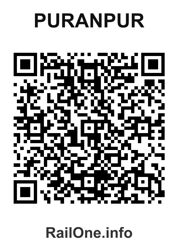 RailOne QR Code for Puranpur station