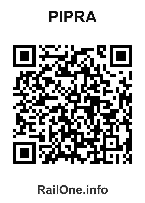 RailOne QR Code for Pipra station