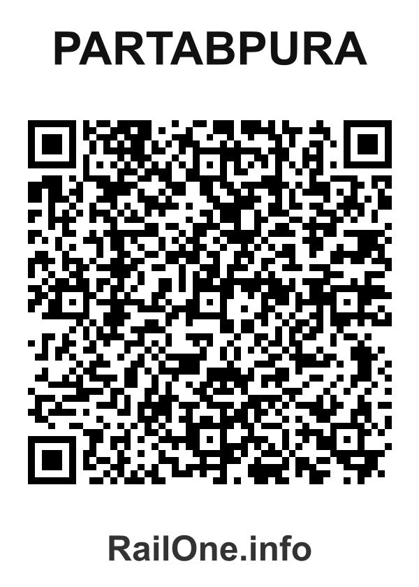 RailOne QR Code for Partabpura station