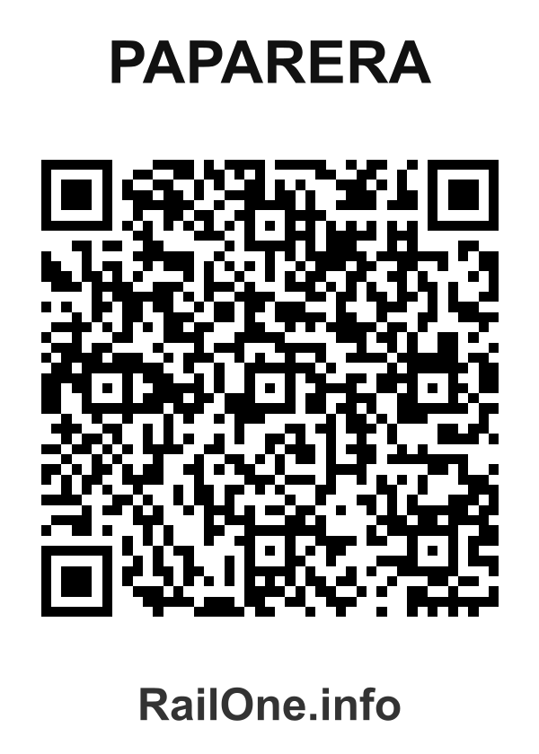 RailOne QR Code for Paparera station