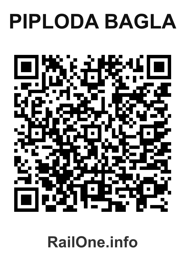 RailOne QR Code for Piploda Bagla station