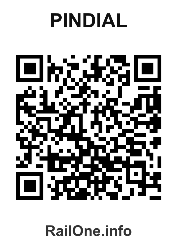 RailOne QR Code for Pindial station