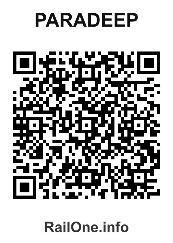 RailOne QR Code for Paradeep station