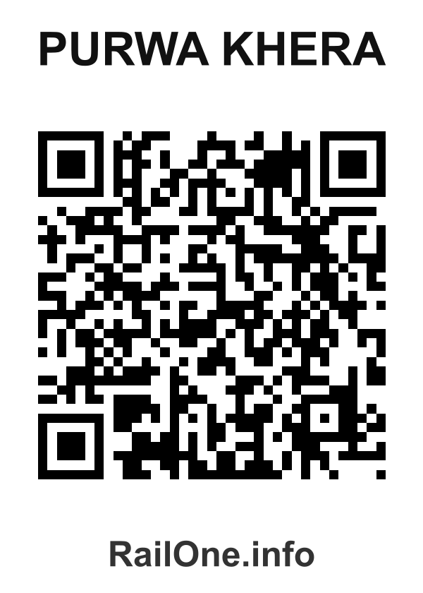 RailOne QR Code for Purwa Khera station