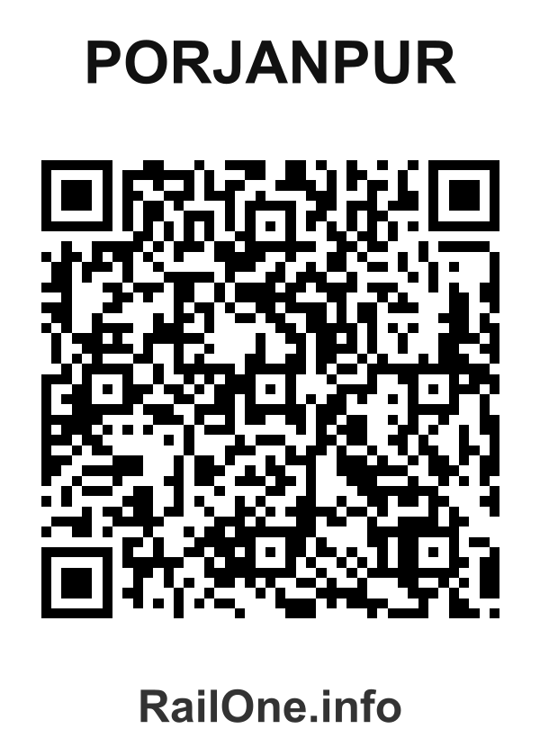 RailOne QR Code for Porjanpur station
