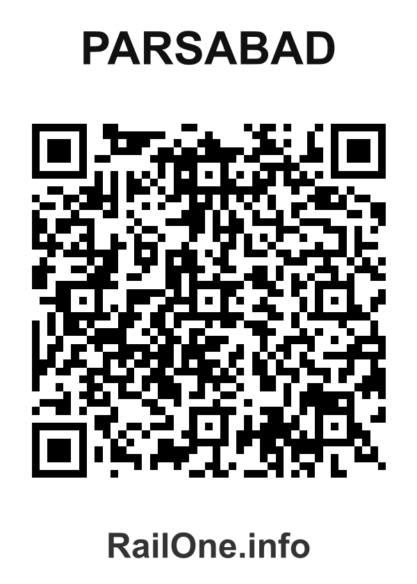 RailOne QR Code for Parsabad station