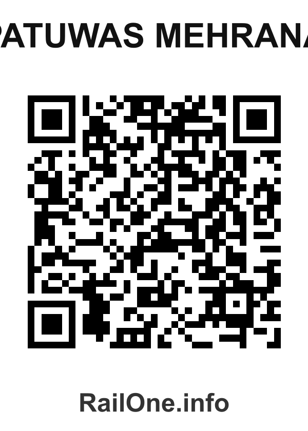 RailOne QR Code for Patuwas Mehrana station