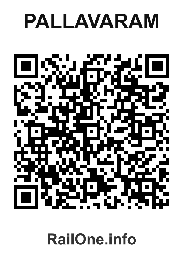 RailOne QR Code for Pallavaram station