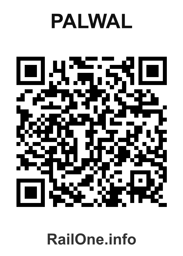 RailOne QR Code for Palwal station