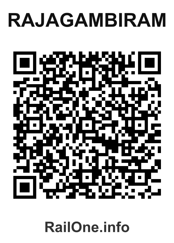 RailOne QR Code for Rajagambiram station