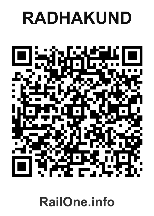 RailOne QR Code for Radhakund station