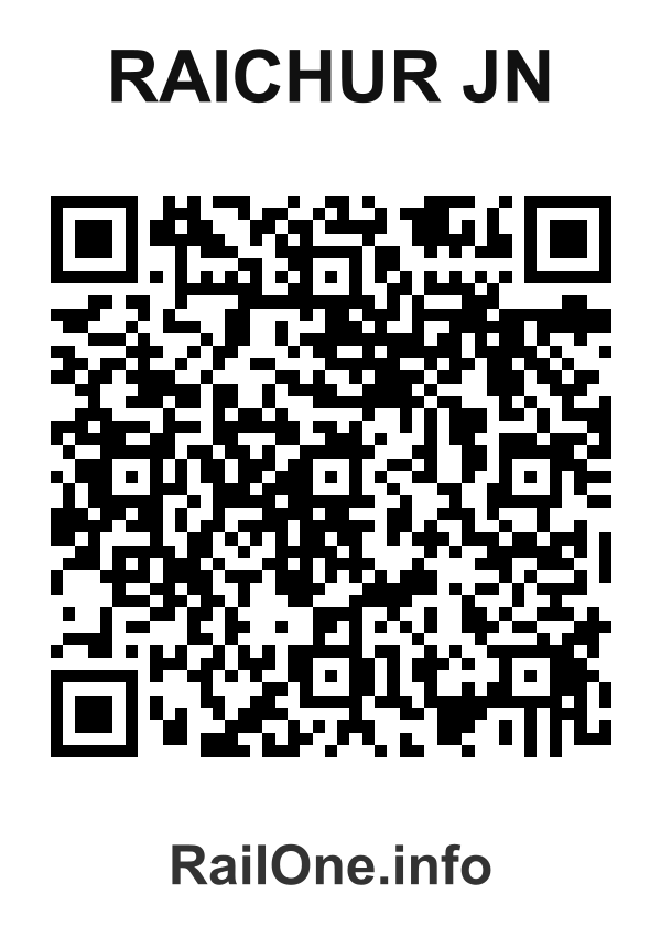 RailOne QR Code for Raichur Jn station