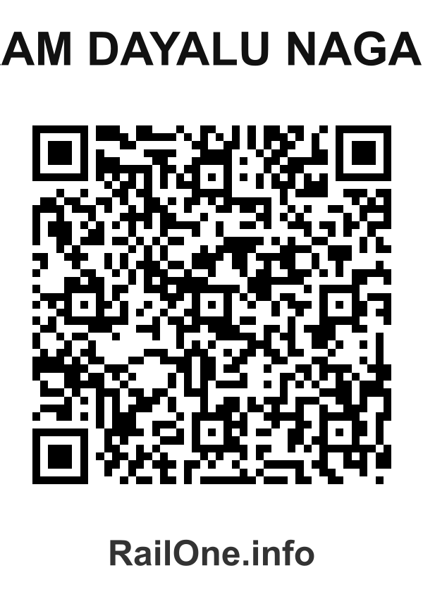 RailOne QR Code for Ram Dayalu Nagar station