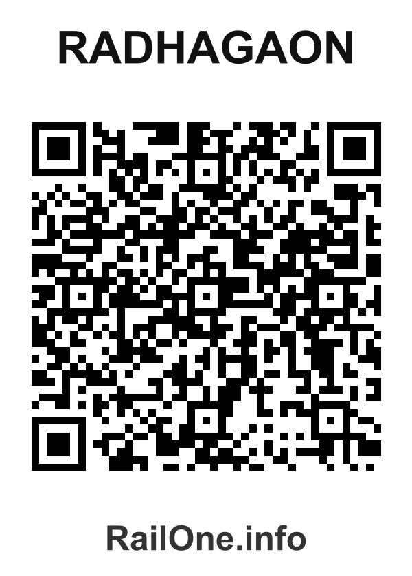 RailOne QR Code for Radhagaon station