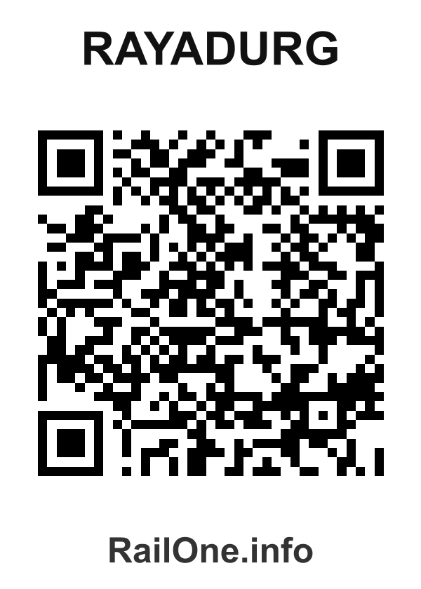 RailOne QR Code for Rayadurg station