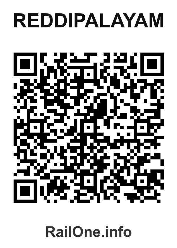 RailOne QR Code for Reddipalayam station