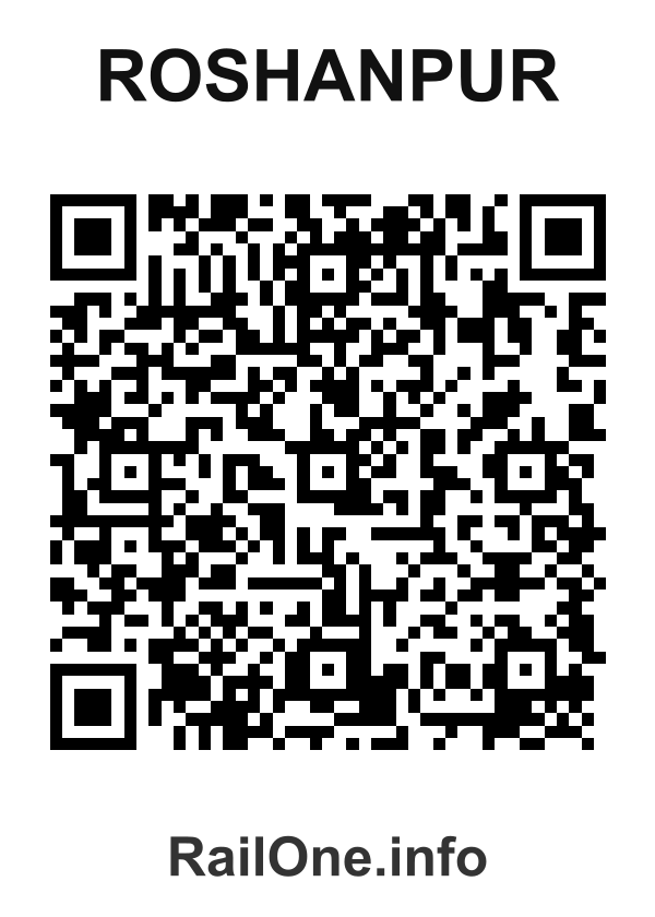 RailOne QR Code for Roshanpur station