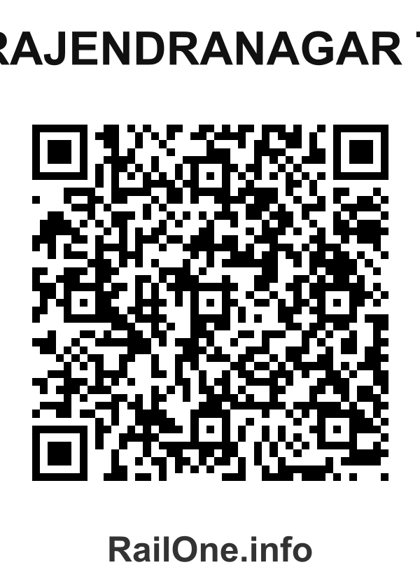 RailOne QR Code for Rajendranagar T station