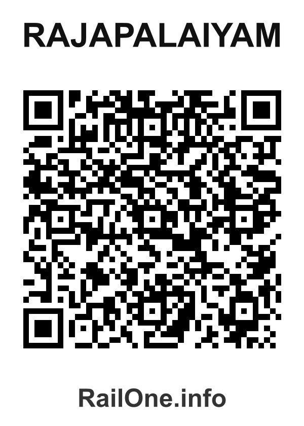 RailOne QR Code for Rajapalaiyam station